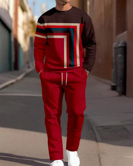 Conjunto de Sudadera y Pantalón Deportivo Hombre Estampado 3D Otoño - Image 25