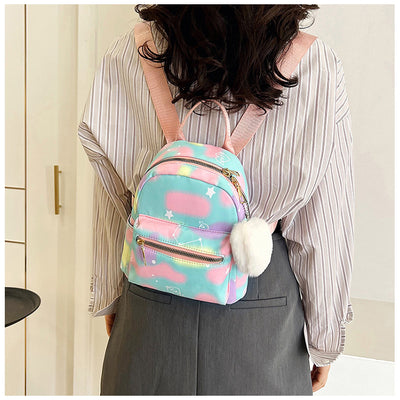 Mochila Casual de Gran Capacidad en Colores Pastel con Textura Nylon - Image 34