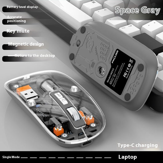 Ratón Inalámbrico Transparente para Computadora y Laptop - Image 6