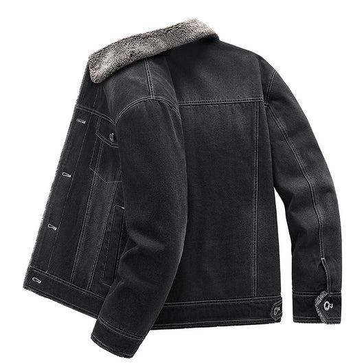 Sudadera de Mezclilla Forrada en Polar - Abrigo Grueso y Cálido para Hombre - Image 3