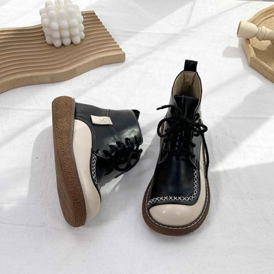Botas Martin Retro de Encaje para Mujer - Suela Gruesa Otoño Invierno - Image 12