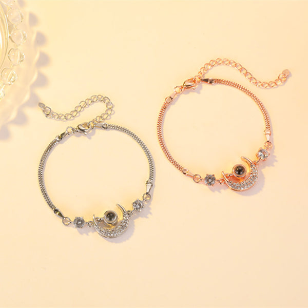 Pulsera de Proyección Estrella y Luna - Temperamento Amigas