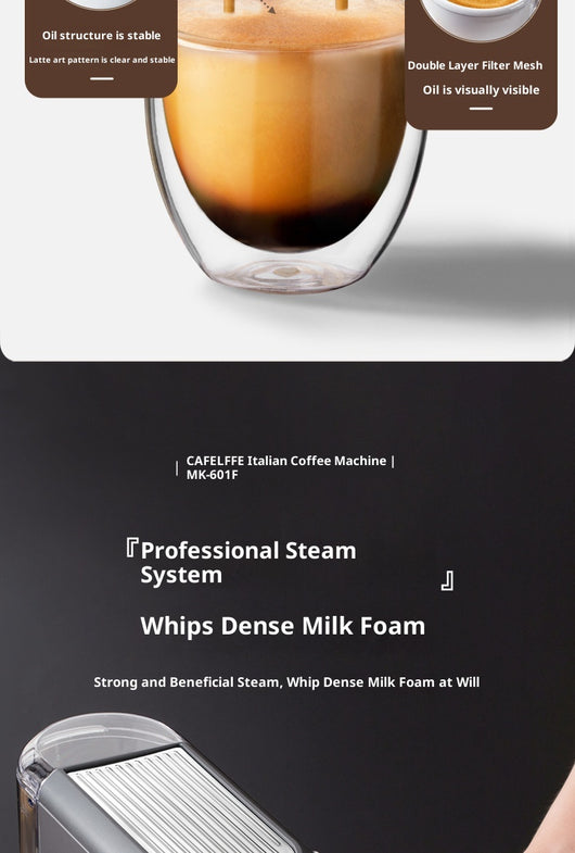 Cafetera Espresso Automática y Semiautomática con Vaporizador de Leche - Image 14