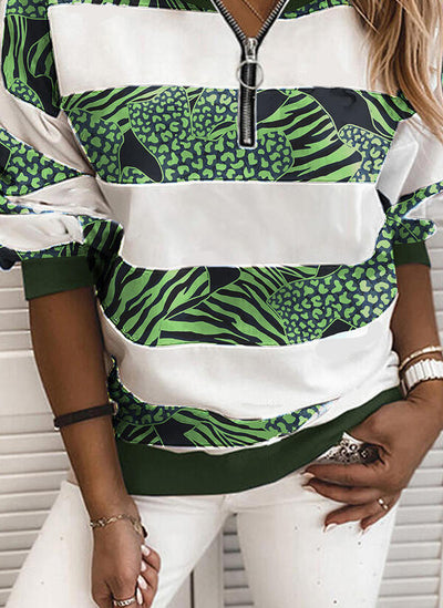 Blusa Manga Larga Blanca con Estampado de Hojas para Mujer - Image 9
