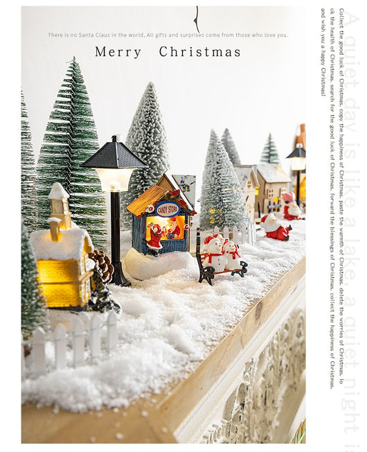 Adorno Navideño Cabaña Luminosa con Paisaje en Miniatura - Image 15