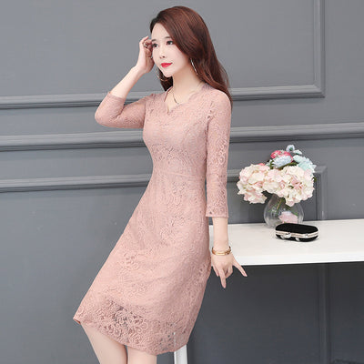 Vestido de Encaje Midi para Otoño - Image 3