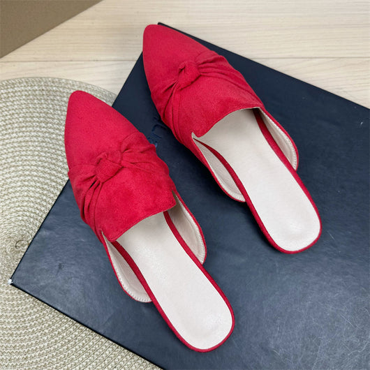 Pantuflas Puntiagudas Estilo Coreano con Moño - Cómodas y Elegantes - Image 15