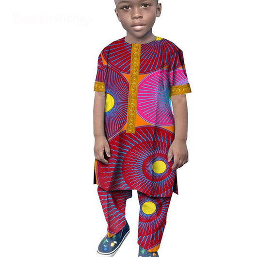 Conjunto Africano de Algodón Estampado - Camiseta y Pantalón - Image 21