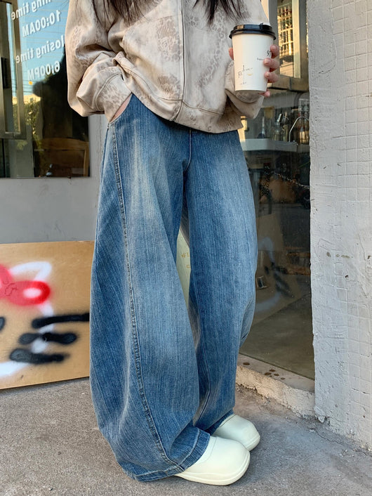 Jeans Machete Desgastados Lavados para Mujer Corte Holgado Tendencia - Image 8