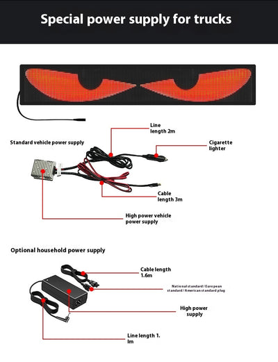 Pantalla LED Flexible para Parabrisas Dinámico con Adhesivos Luminosos - Image 9