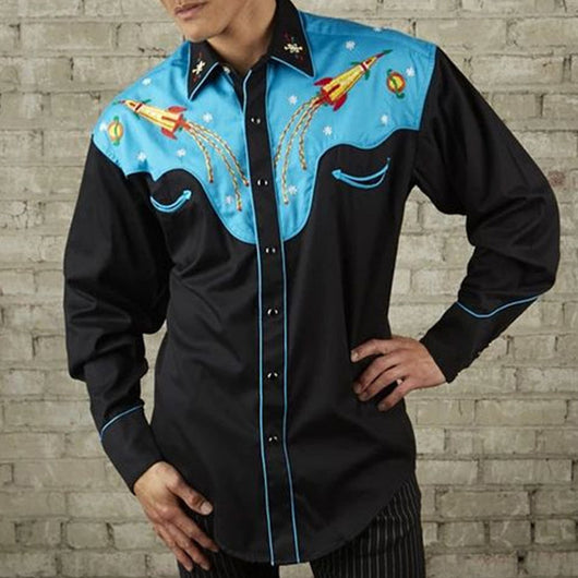 Camisa Suelta Estampada Estilo Western Americano - Image 4