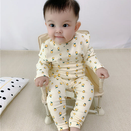 Conjunto Infantil con Estampado de Limón: Blusa y Pantalón Talle Alto - Image 8