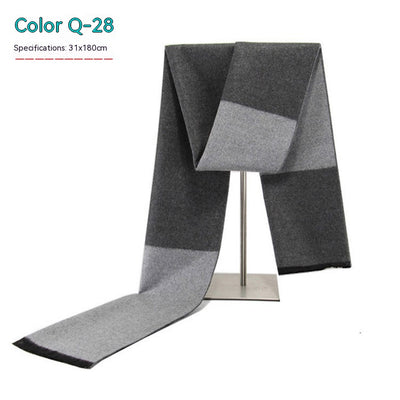 Bufanda de Invierno Rayada en Cashmira Artificial para Hombre - Image 28