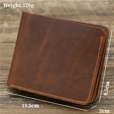 Billetera Hombre Cuero Genuino Estilo Retro Tres Pliegues Premium - Image 5