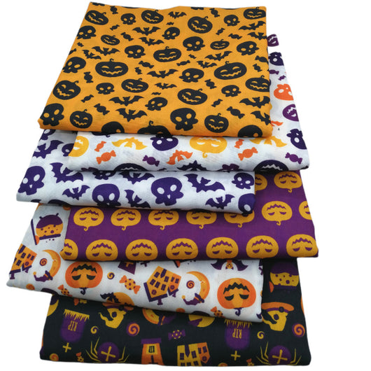 Tela Decorativa Calavera Calabaza Fantasma para Patchwork DIY - Tejido Impreso Digital - Image 11