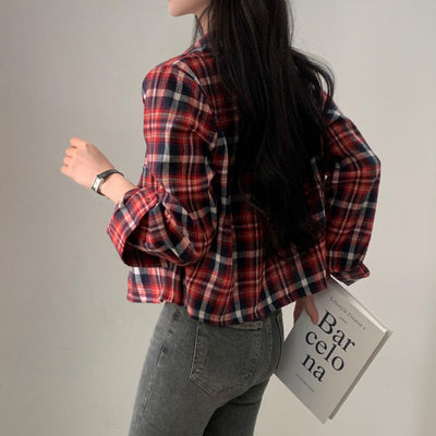 Camisa Cuadrille Oversized de Manga Corta - Image 17