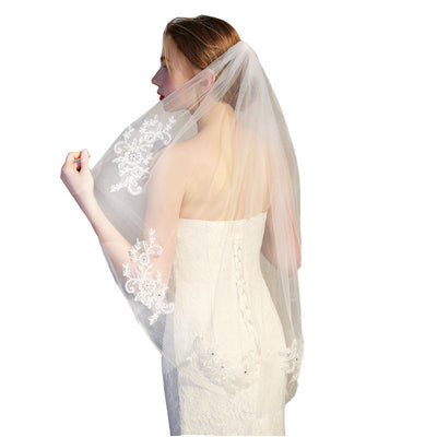 Aplique de Encaje con Diamantes para Accesorios de Novia - Image 7