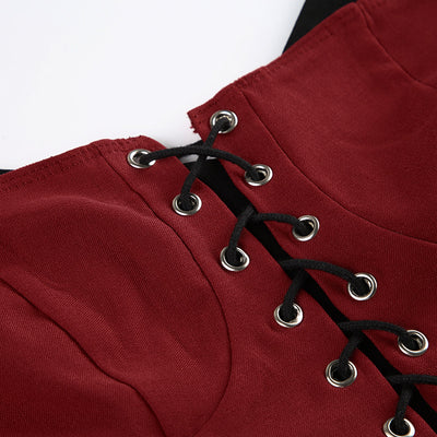 Camiseta Ajustada Bicolor con Encaje y Control de Cintura - Image 11