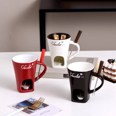 Set de Tazas Fondue Personal - Kit Derretidor de Chocolate, Queso y Postres - Image 4