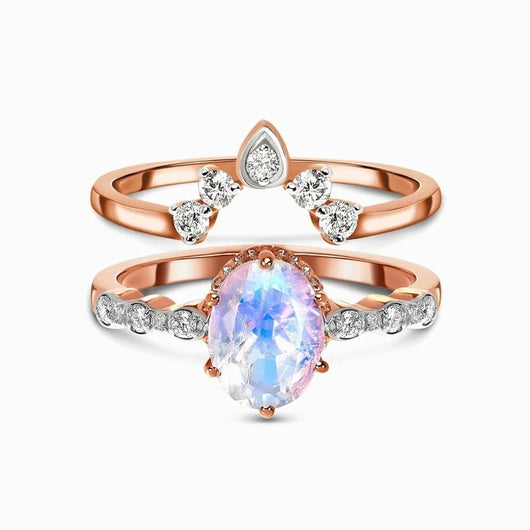 Anillo de Plata Esterlina 925 con Baño de Oro Rosado Diseño Gota de Agua - Image 10