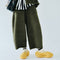 Pantalones Anchos en Negro y Verde para Abrigo y Confort
