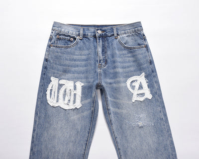 Pantalones Vaqueros Desgastados con Parches y Detalles Rotos - Image 15