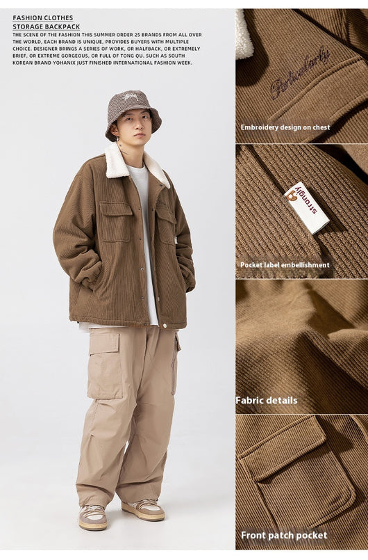 Abrigo de Lana Merino Gruesa con Solapas Bordadas y Detalles en Algodón - Image 12