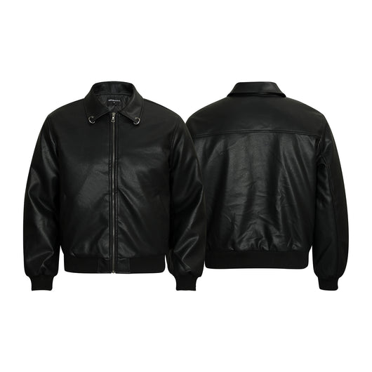Chaqueta de Cuero PU Estilo Urbano Americano con Algodón - Image 5