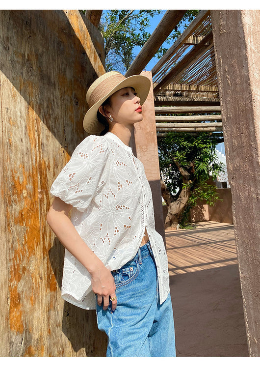 Blusa de Algodón con Bordados para Mujer - Image 22
