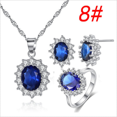 Conjunto de Joyas Girasol: Collar, Anillo y Aretes para Novia - Image 7