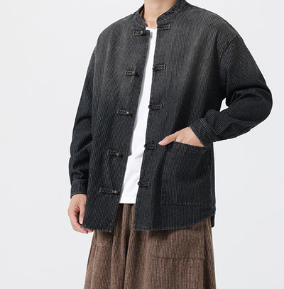 Chaqueta Denim Vintage Oversize Lavada con Cierre de Hebilla - Image 5