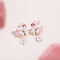 Aretes de Oro Zirconia con Flor de Encaje Verbena