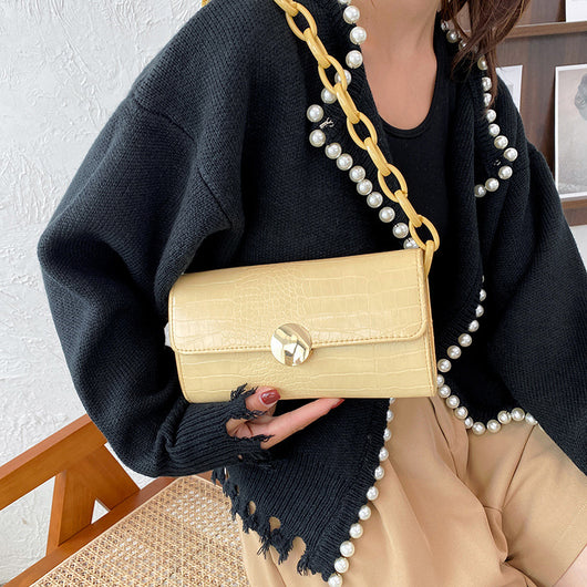 Bolso de Hombro Coreano con Cadena Dorada para Mujer