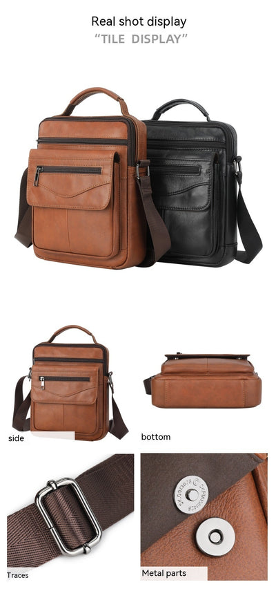 Bolso de Hombro para Hombre en Cuero Genuino Premium - Image 9
