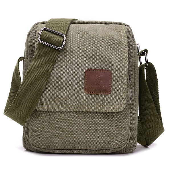 Bolsa de Lona para Hombre - Mochila Bandolera de Estilo Casual