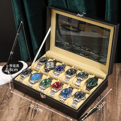 Caja Organizadora de Relojes Retro con Acabado Cuero PU y Diseño Madera - Image 16