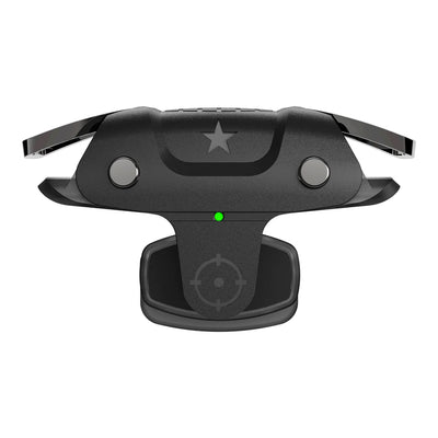 Black F5 game controller for mobile phones with two silver trigger buttons and a green indicator light. - Image 13