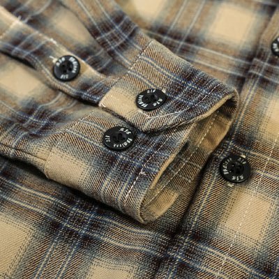 Camisa Abrigo Cuadros Estilo Retro Americano para Hombre - Image 2