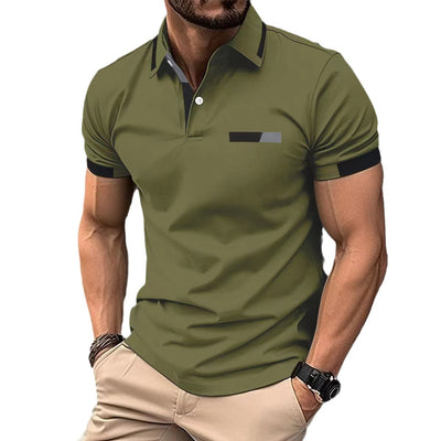 Polo Casual Hombre con Bolsillo Decorativo y Solapa - Camisa Business - Image 5
