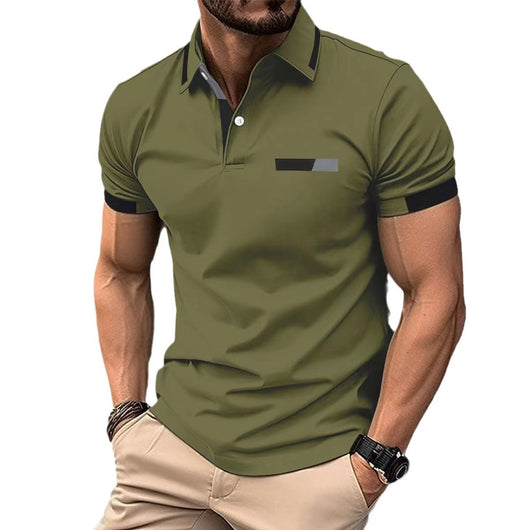 Polo Casual Hombre con Bolsillo Decorativo y Solapa - Camisa Business - Image 5