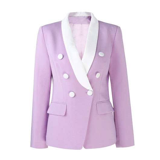 Blazer Ejecutivo Doble Botonadura Slim Fit Color Sólido