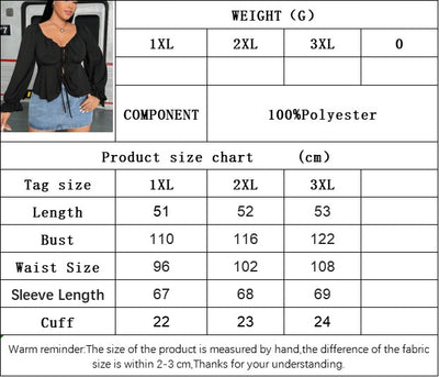 Blusa Elegante Escote V Manga Abullonada Ajustada Francesa - Image 6