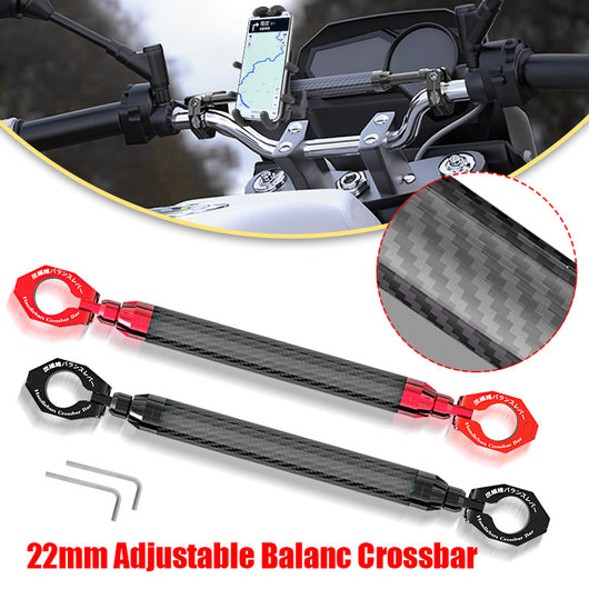 Manillar de Aluminio y Fibra de Carbono para Motocicleta con Barra de Equilibrio - Image 13