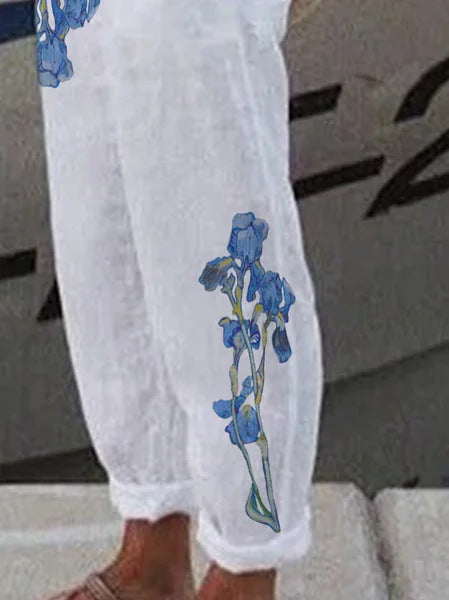 Pantalones Vintage Estampados de Pierna Ancha para Mujer - Image 3