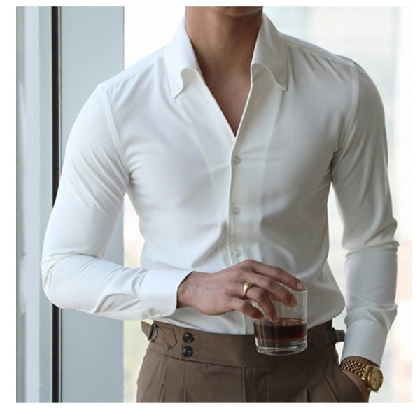 Camisa Italiana de Cuello Clásico para Hombre - Colección Otoño
