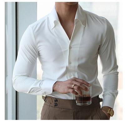 Camisa Italiana de Cuello Clásico para Hombre - Colección Otoño - Image 2