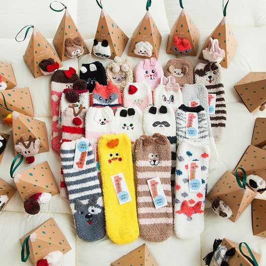 Calcetines Navideños de Mujer con Forro de Felpa - Image 18