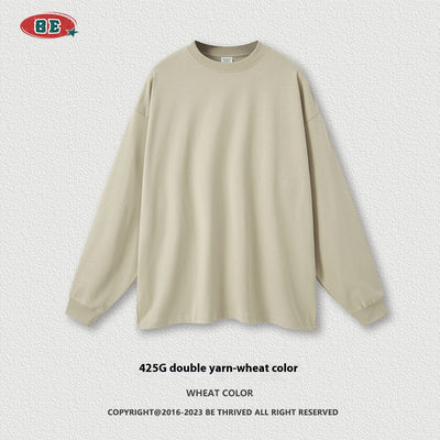 Camiseta Manga Larga Oversize para Hombre - Algodón Puro Otoño Invierno - Image 8