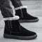 Botas Impermeables para Nieve en Algodón Grueso Negro para Hombre
