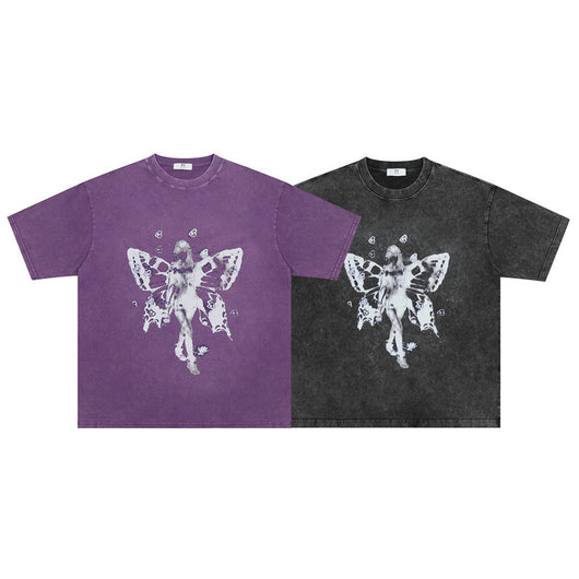 Camiseta Retro Vintage Estampada Holgada Unisex - Image 6